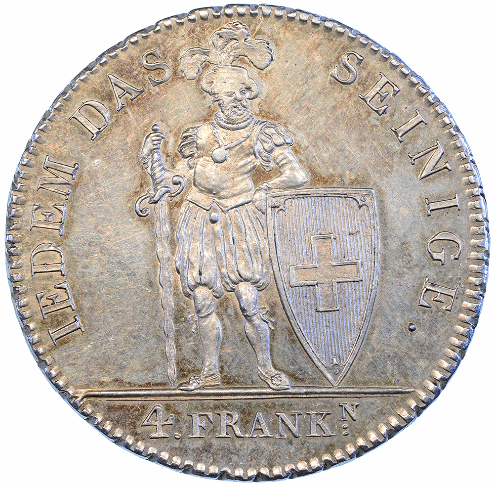 Appenzell Ausserrhoden, 4 Franken, 1816, unzirkuliert